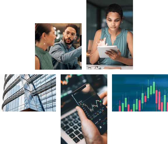 Grid de estudantes e ambientes profissionais